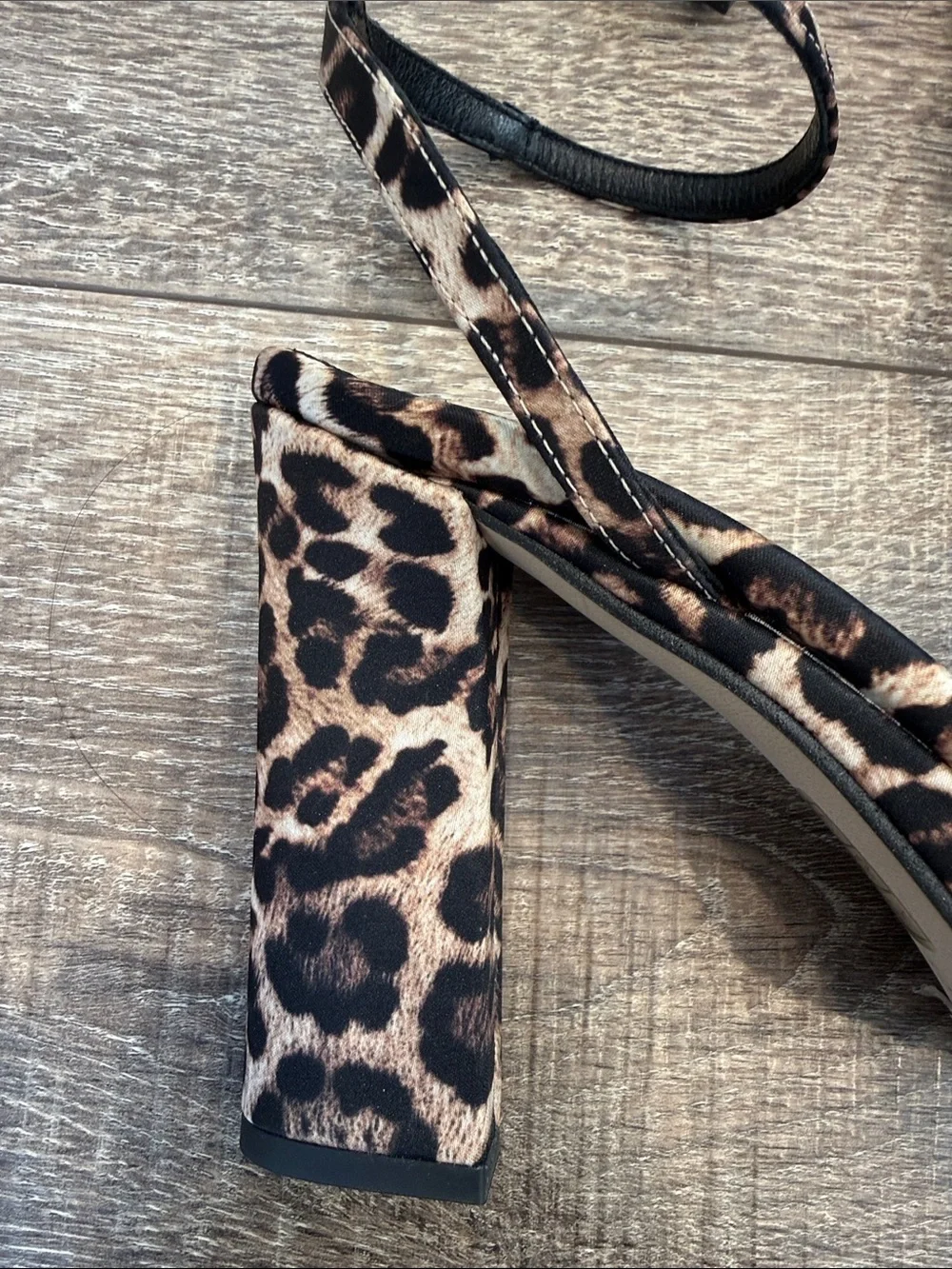 Leopard Print Platform Sandal - Size 7